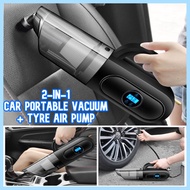 ✅ [SG] Car Portable Vacuum Cleaner Air Pump/ 2 in 1 Wireless Vacuum Tyre Pump/ High-Power Vacuum Cleaning Air Pump