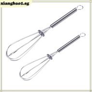 10MK Manual Egg Beater with Spring Handle Stainless Steel Egg Flour Whisk Kitchen Mixing Beater Cooking Tools for Bread