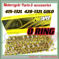 rantai protaper CHAIN 415 132L 428 132L gold oring Rantai motor