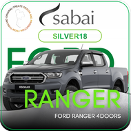 SABAI ผ้าคลุมรถยนต์ FORD Ranger 4 ประตู เนื้อผ้า SILVER18 ซิลเวอร์โค้ท คลุมง่าย เบา สบาย #ผ้าคลุมสบาย ผ้าคลุมรถ sabai cover ผ้าคลุมรถกะบะ ผ้าคลุมรถกระบะ