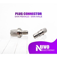 SMA FEMALE / MALE PLUG CONNECTOR FOR LMR400 / RG8 Cable