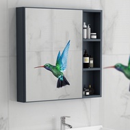 Bathroom Mirror Cabinet (space aluminum) Storage Box Mirror Toilet