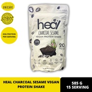 HEAL CHARCOAL SESAME VEGAN PROTEIN SHAKE 585G  15 SERVING
