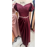 Maroon Gown for Bridesmaid/Sponsor/MOB