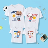 Family shirt for 4 people, size BIG 5XL, family beach outfit made of smooth, cool cotton Family matc