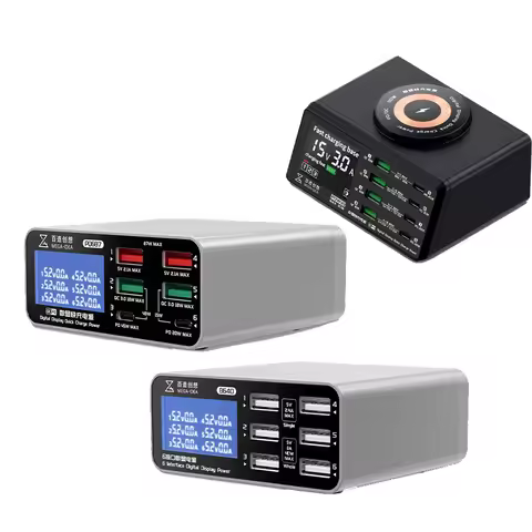 MEGA-IDEA Super Fast Charger PQW110 B640 PQ687 With QC3.0 PD USB Wireless Charging Port 110W 87W 40W