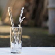 ECOHUB Glass Straws Large Straight, Curved Pearl Straws Reusable Many Times (8 / 6 / 12 / 14mm)