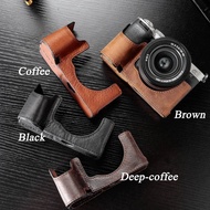 Sony A7C II Handmade Genuine Leather Camera Case Half Bag For Sony A7C II