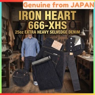 IRON HEART 666-XHS 25oz Selvedge Denim Slim Straight Heavyweight Jeans Made in Japan