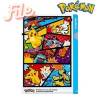 POKÉMON - 比卡超 噴火龍 文件套 A4 Pokemon Pikachu Charizard文件夾 (Blue)寵物小精靈比卡超單口袋文件存儲收納文件夾 平行進口