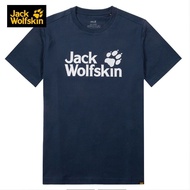 Om♕❦JACK WOLFSKIN Jackwolfskin เสื้อยืดแขนสั้นกรงเล็บหมาป่าผู้ชาย22ใหม่ฤดูใบไม้ผลิและฤดูร้อนคอกลมลำล