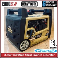 Eurox JI3500 3.5kw Silent Inverter Petrol Generator - Recoil Start - Heavy Duty - 6 Months Local War