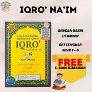 Iqra (IQRO NAIM HITAM) - Buku Iqra - Iqra 1 6 Set Lengkap - Iqra Kanak Kanak - Iqra Rumi Dan Jawi - 