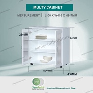 SAMPOINT _ Kitchen Cabinet Dustproof Space Saver Storage Rack _ 5 layer Kitchen storage _ Kitchen Cabinet flooring _ Display Cabinet Sideboard Dish Cabinetstorage cabinet Microwave Oven Rack Pot Rack Storage Shelf