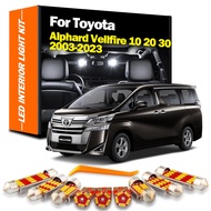 Car Accessories LED Bulb Interior Reading Door Light Kit For Toyota Alphard Vellfire 10 20 30 Series 2003- 2021 2022 2023