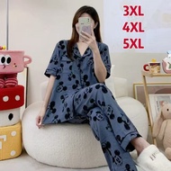 Pajamas 2in1 Set big size 3xl-5xl Korean Size Cotton