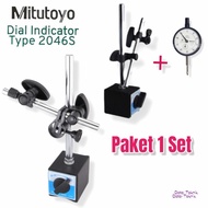 Mitutoyo 2046S Japan dial indicator and magnetic base package 1 set