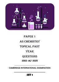 Cambridge A Level AS Chemistry Paper 1 Set 1+2 PDF 2002-Nov2022