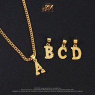 [SV Emas] Loket Huruf 24K Emas 916 Loket Nama Murah Buah Rantai Emas 916 Hadiah Pendant Alphabet