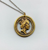 澳洲二元鋁青銅女皇硬幣頸鍊