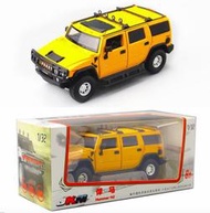 「車苑模型」JKM 132 2008 Hummer 悍馬H2 越野車 SUV 聲光六開門轉向