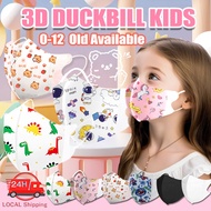 【Local Stock】0-12 Years Old 50PCS 3D Kids Mask Disposable 3Ply Duckbill Mask Cartoon Duckbill Boy/Gi