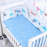 2021Custom Size Cartoon Baby Crib Bumper Twill Cotton Thicken One-piece Crib Around Cushion Cot Protector Newborn Room Bedding Decor