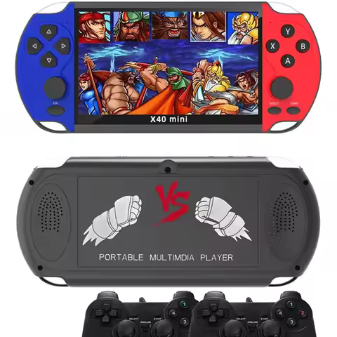 HOT X40 Mini 6.5 inch Screen Portable Handheld Game Console 8G/32GB 5000 games for mega drive/snes s