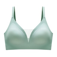 MIESHUT Womens Latex Seamless Underwear Women No Steel Ring Lace tube top Gathered Sports Pure Colo