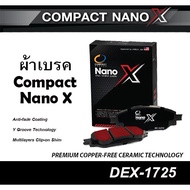 COMPACT NANO X (DEX-1725) ผ้าเบรคหน้า FORD RANGER T6,T7,WILDTRAK ปี2012-2024 / MAZDA BT-50 PRO ปี2012-2020