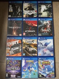 二手PS4  PS5 game 遊戲合集 仁王魂系死屍二戰賽車飛機超音鼠- Dark Souls Ace Combat Dirt Project Cars Sonic The Last of Us, 