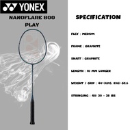 [Free String + Grip + Cover] YONEX NANOFLARE 800 PLAY (DEEEP GREEN)