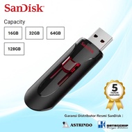 Cz600 SanDisk Flashdisk 16GB | 32gb | 64gb | 128gb USB 3.0 Cruzer Glide - Official 5 Year Guarantee