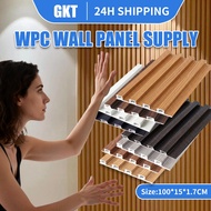 10PCS PVC Fluted Wood Panel WPC Panel Wall Panel Board Wall Design Decor Dinding decor (3.3FT)