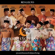 NEW DESIGN RAYA 2024 (FREE SAMPIN) BAJU MELAYU ELRAH EXCLUSIVE REVUELTO SLIMFIT ORANGE (2)