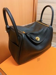 Hermes Lindy 30 Noir Black Gold Clemence 愛馬仕 Kelly birkin