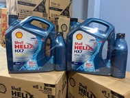 น้ำมันเครื่อง ดีเซล เชล ฟ้า Shell Helix HX7 DHX7 Diesel SAE 10w-30 หรือ 15w-40 ขนาด 6 ลิตร แถม 1 ลิตร