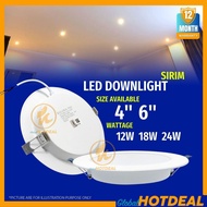 SIRIM LED Down Light 6 Inch Down Light LED Downlight LED Ceiling Light Lampu Down Light Siling LED D