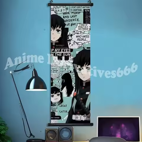 Muichiro Tokito DemonSlayer Anime Wallpaper Hanging Scroll Poster Wall Artwork Canvas Painting Pictu