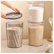 6L/12L Cylinder Transparent Food Storage Moisture Proof Container Modern Bucket Storage Box