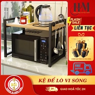 Microwave oven shelf, convenient 1-tier kitchen shelf, firmly connected, easy to assemble