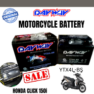 DAYWAY MOTORCYCLE BATTERY FOR  HONDA CLICK 150i | YTX4L-BS MOTOR BATTERY | MAINTENANCE-FREE BATTERY