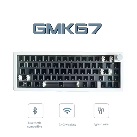 ZUOYA GMK67 customized Mechanical keyboard kit hot-swappable Bluetooth 2.4G Wireless RGB Backlit Gas