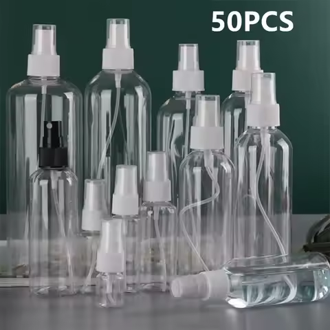 50PCS 10ml 30ml 50ml 100ml Portable Spray Bottle Empty Containers Atomizer Bottle Wholesale Travel P