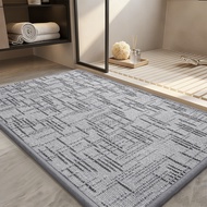 Simple Circular Yarn Bathroom Mat Anti Slip Bathroom Floor Mat Water Absorbent Quick Drying Bathroom