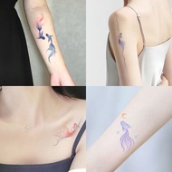 - u12/Waterproof Lasting 68 Lucky Chinese Style Tattoo Stickers Painted Koi Stickers Female Wrist Co