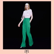 [asv ss24] Glenda Straight Pants  กางเกงผู้หญิง ขายาว เอวสูง แต่งกระเป๋าปะข้าง แต่งคาดเข็มขัดบัคเคิล