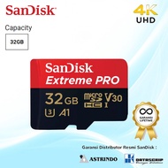 Memory Card | Micro SD 32GB SanDisk Extreme Pro up to 100Mbps U3 A1 V30 - Official Lifetime Guarante