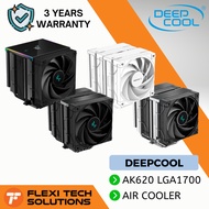 Flexi Tech DEEPCOOL AK620 High Performance Dual Tower CPU Air Cooler Black / White / Digital / Digit
