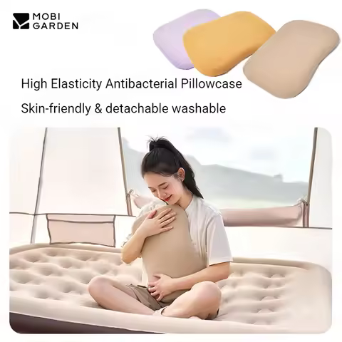 MOBI GARDEN Portable Inflatable Cushion Beach Household Outdoor Soft Pillows Folding Back Relaxing T